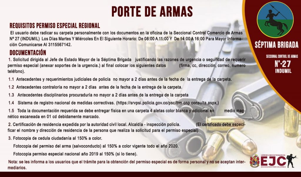 Estos son los trámites para los permisos especiales de porte de armas